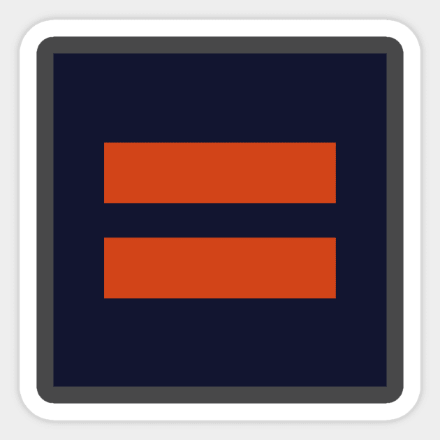 Grey Equality T-shirt Sticker by silversurfer2000